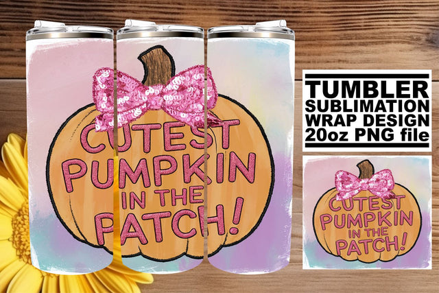 20oz Tumbler Wrap Pumpkin Fall Halloween Sublimation Design Sublimation afrosvg 
