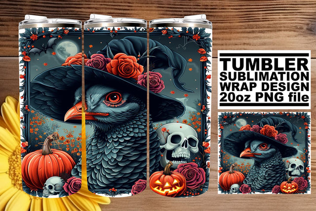 20oz Tumbler Wrap Sublimation: Autumn Turkey Design Sublimation afrosvg 