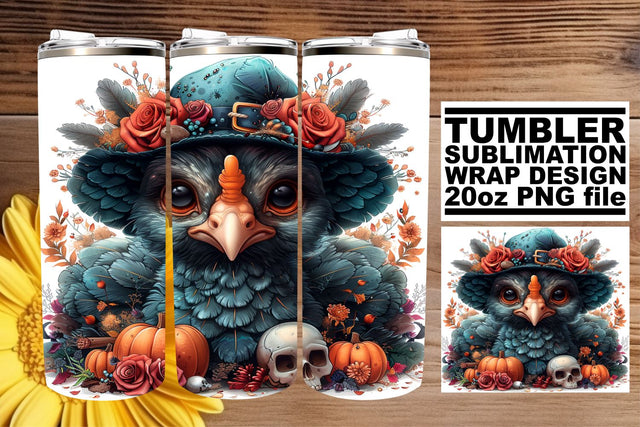20oz Tumbler Wrap Sublimation - Thanksgiving Turkey Sublimation afrosvg 