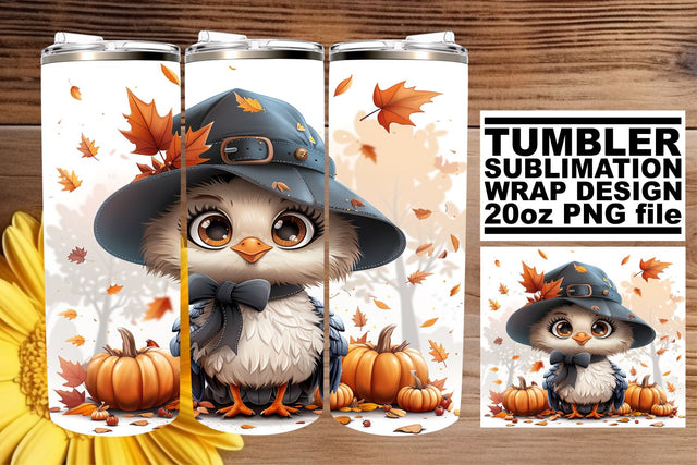 20oz Tumbler Wrap: Turkey Design Autumn Sublimation Sublimation afrosvg 