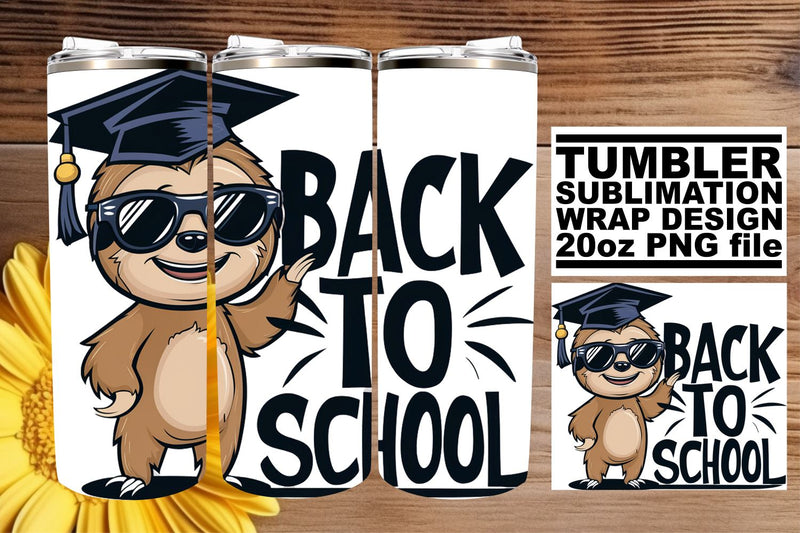 20oz Tumbler Wrap with Adorable Animal Art Sublimation afrosvg 