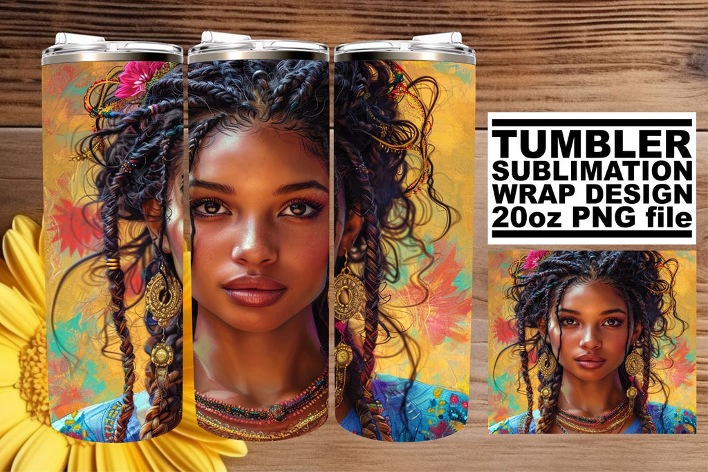 20oz Tumblers Celebrating African American Beauty - So Fontsy