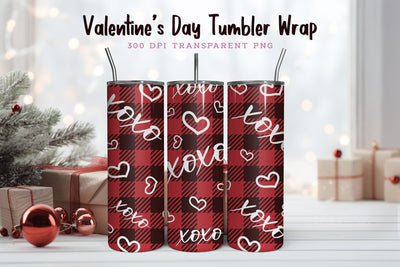 20oz Valentines Day Skinny Tumbler Wrap Sublimation CraftLabSVG 