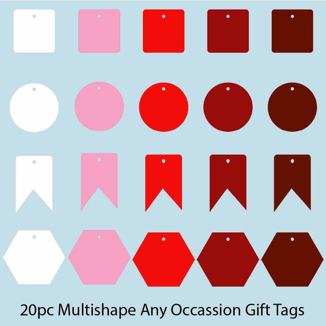 20pc Gift Card Tags For Any Occassion- Red Series SVG Sarahs Artistic Studio 
