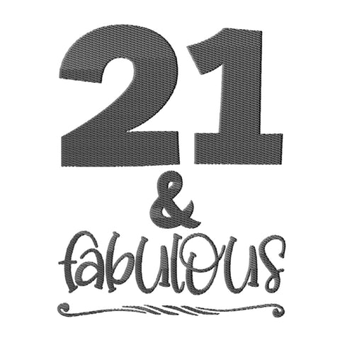 21st Birthday Embroidery Designs Bundle - 6 Designs, 21st Birthday Embroidery Patterns, 21st Birthday PES Files, 21st Birthday Embroidery Files Embroidery/Applique DESIGNS HappyDesignStudio 