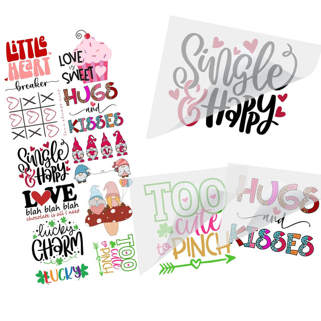 22x48 Valentines Day & St Patrick's Day Pre-Built Gang Sheet Physical So Fontsy T-Shirt Iron-On Transfer Shop 22x48
