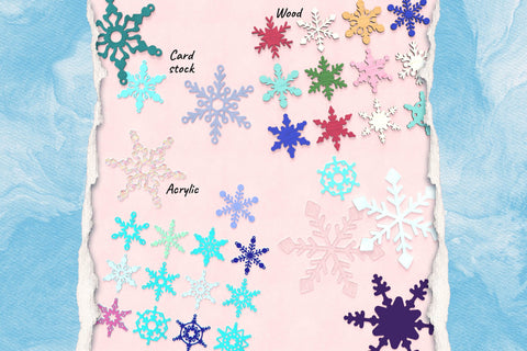 24 Snowflakes SVG cut files for laser and paper cutting SVG Angel on Empire 