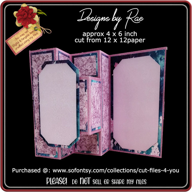 2423 Special Fold Card *Multiple Machine Formats* SVG Designs by Rae 