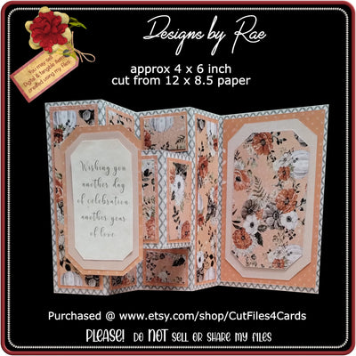 2424 Special Fold Print and Cut Fall Card *Multiple Machine Formats & HAND cut sheets* SVG Designs by Rae 