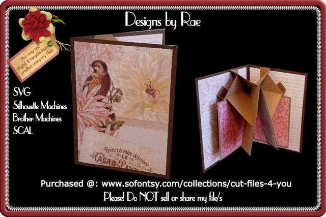2440 Fancy PopUp Card for Cutting Machines SVG Designs by Rae 