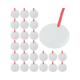 25 Pack 3 inch Circle Glass Ornaments | Sublimation Blanks with Ribbon