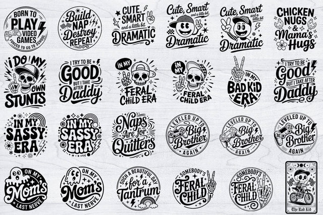 25 Toddler SVG Bundle, Funny Toddler Svg, Kids Shirt Clipart SVG Creativeart88 