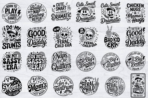 25 Toddler SVG Bundle, Funny Toddler Svg, Kids Shirt Clipart SVG Creativeart88 