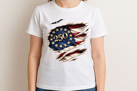 250 Anniversary Flag PNG | Patriotic American Heritage Shirt Design SVG BillahCrafts 