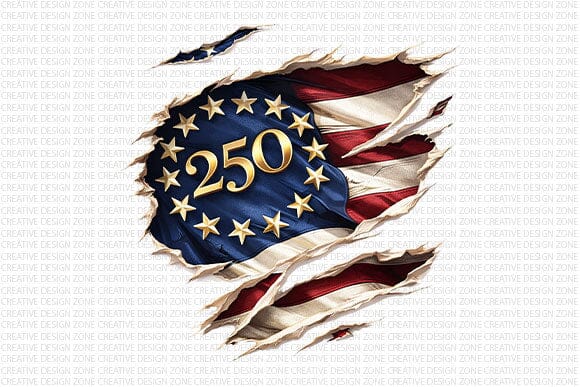 250 Anniversary Flag PNG | Patriotic American Heritage Shirt Design SVG BillahCrafts 