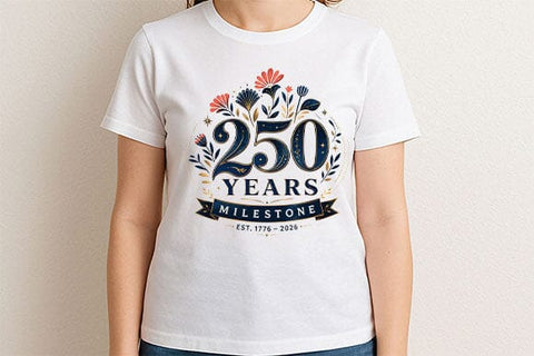 250 Years Anniversary PNG America 1776 2026 Patriotic Milestone Digital Download SVG BillahCrafts 
