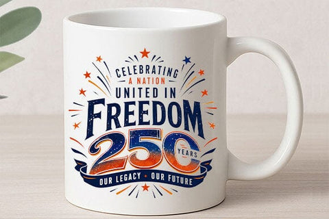 250 Years Freedom PNG | Patriotic Celebration Sublimation Design SVG BillahCrafts 