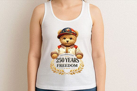 250 Years Freedom PNG Patriotic Teddy Bear Sublimation Design SVG BillahCrafts 