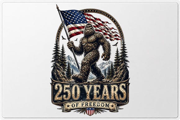 250 Years of Freedom Bigfoot PNG Patriotic American Flag Digital Download SVG BillahCrafts 