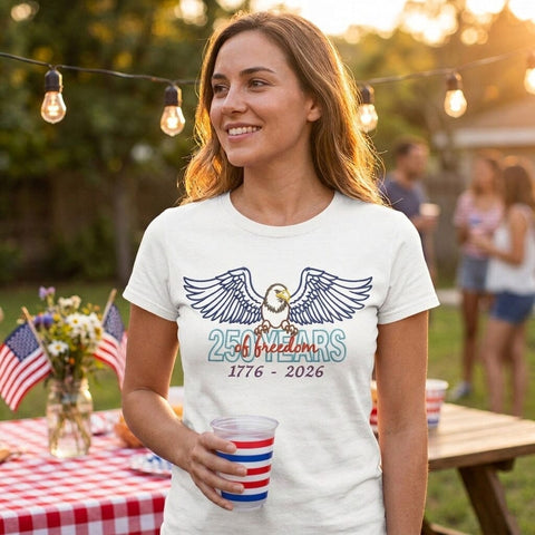 250 Years of Freedom Embroidery Design, Patriotic Eagle Embroidery File, 1776 2026 USA Design, Semiquincentennial Machine Embroidery PES DST Embroidery/Applique DESIGNS HappyDesignStudio 