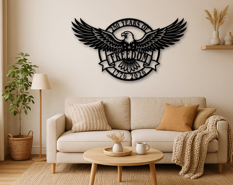 250 Years of Freedom Laser SVG, Patriotic Laser Cut Wall Art, 1776–2026 Independence Decor, 250th Anniversary, CNC Glowforge Cricut Svg Dxf SVG HappyDesignStudio 