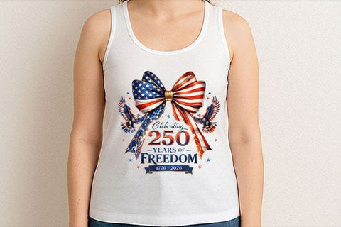 250 Years of Freedom PNG Patriotic Bow Sublimation PNG Digital Download SVG BillahCrafts 