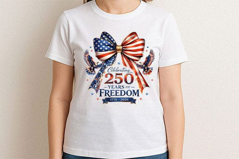 250 Years of Freedom PNG Patriotic Bow Sublimation PNG Digital Download SVG BillahCrafts 