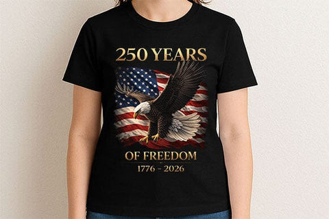 250 Years of Freedom PNG Patriotic Eagle American Heritage Shirt Design SVG BillahCrafts 