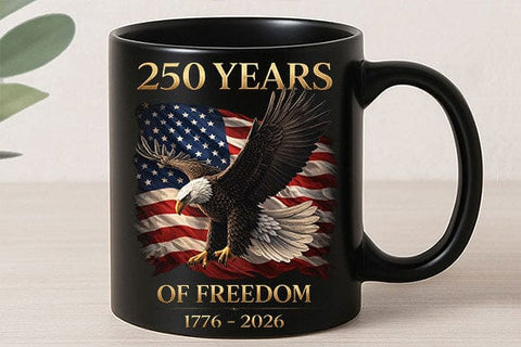 250 Years of Freedom PNG Patriotic Eagle American Heritage Shirt Design SVG BillahCrafts 