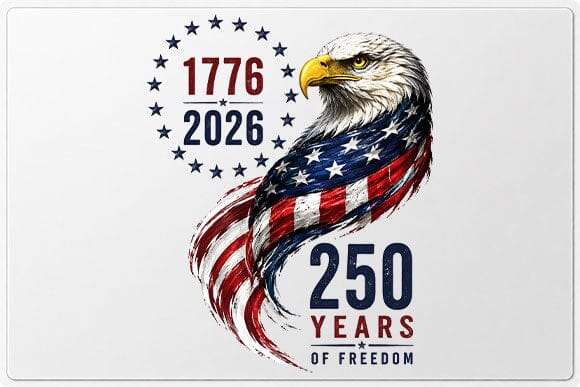 250 Years of Freedom PNG Patriotic Eagle Sublimation Design SVG BillahCrafts 