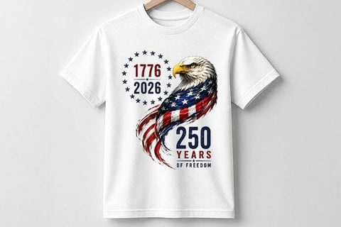 250 Years of Freedom PNG Patriotic Eagle Sublimation Design SVG BillahCrafts 