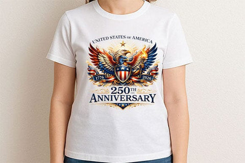 250th Anniversary PNG Patriotic Eagle Crest Sublimation Design Digital Download SVG BillahCrafts 