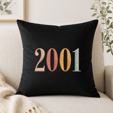 25th Birthday Embroidery File, Born in 2001 Birthday Gift, 2001 Machine Embroidery Design Embroidery/Applique DESIGNS PatternFeed8 
