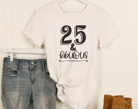 25th Birthday SVG Bundle, 6 Designs, 25th Birthday Shirt SVG, 25 And Fabulous SVG, Cheers To 25 Years SVG, Legend Since 1999 SVG, Vintage 1999 SVG SVG HappyDesignStudio 