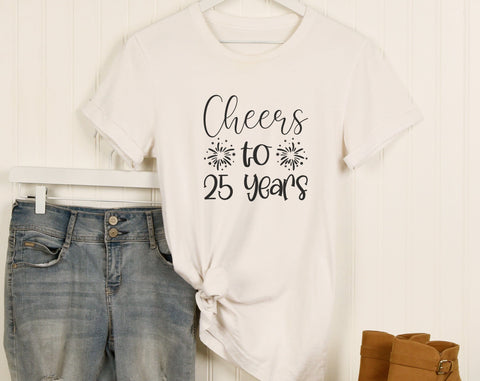 25th Birthday SVG Bundle, 6 Designs, 25th Birthday Shirt SVG, 25 And Fabulous SVG, Cheers To 25 Years SVG, Legend Since 1999 SVG, Vintage 1999 SVG SVG HappyDesignStudio 