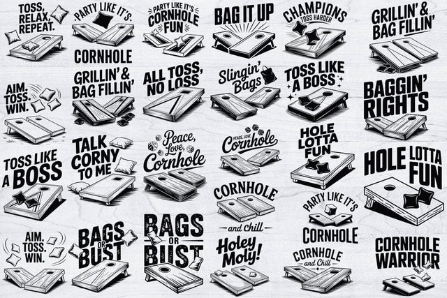 26 Cornhole SVG Bundle, Funny Cornhole Shirt Svg, Cornhole Clipart, Cornhole Game Shirt SVG Creativeart88 