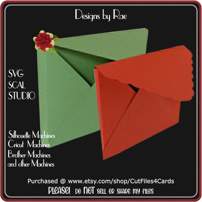 2608 Dimensional Thick Envelopes | Multiple Machine Formats SVG Designs by Rae 