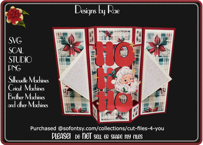 2652 Winged Multi Fold Card | Multiple Machine Formats SVG Designs by Rae 