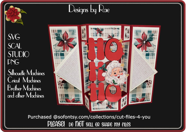 2652 Winged Multi Fold Card | Multiple Machine Formats SVG Designs by Rae 