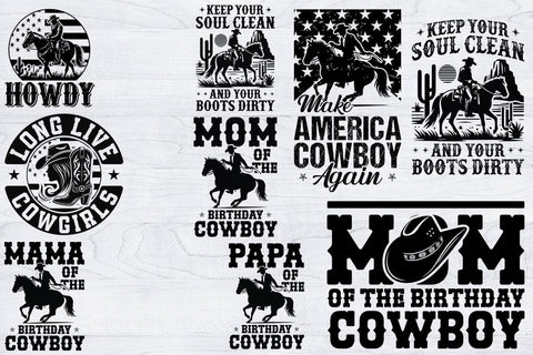 29 Cowboy T-shirt Design Bundle, cowboy t-shirt design Svg,Desert Cowboys Svg, Western Svg, Cowgirl Svg, Cowboy Ranch silhouette SVG Creativeart88 