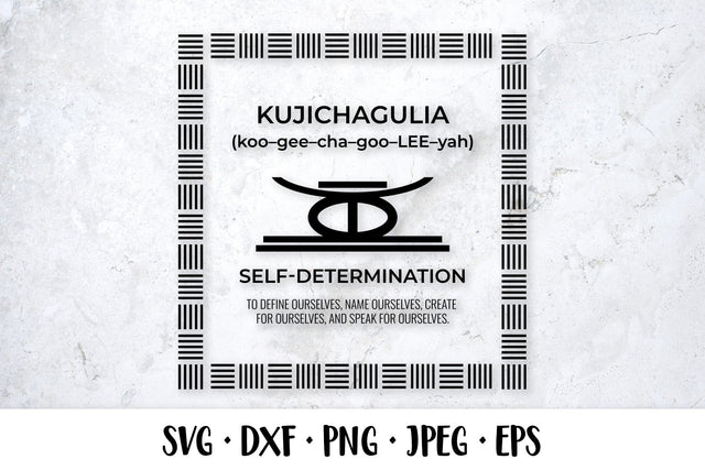 2nd day of Kwanzaa. Seven Principles of Kwanzaa typography SVG LaBelezoka 