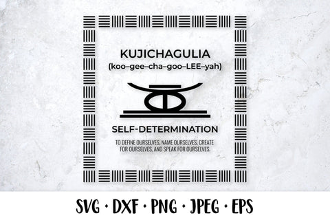 2nd day of Kwanzaa. Seven Principles of Kwanzaa typography SVG LaBelezoka 