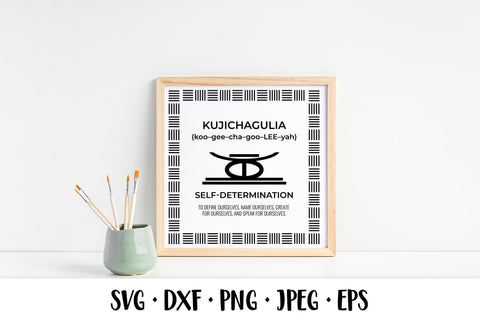 2nd day of Kwanzaa. Seven Principles of Kwanzaa typography SVG LaBelezoka 