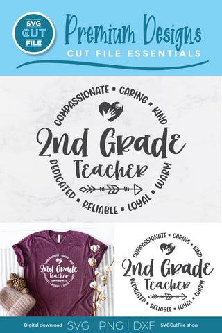 2nd Grade svg, second grade teacher svg, unisex SVG SVG Cut File 