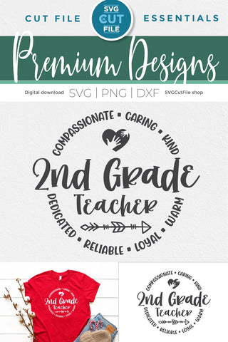 2nd Grade svg, second grade teacher svg, unisex SVG SVG Cut File 