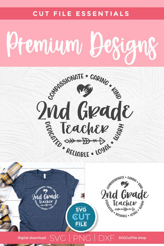 2nd Grade svg, second grade teacher svg, unisex SVG SVG Cut File 