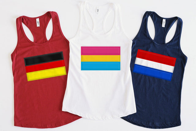 3 Color Horizontal Stripe Flag Applique Embroidery Embroidery/Applique DESIGNS Risa Rocks It 