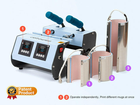 3-in-1 Two Station Mug Press Press Physical Craft Express 