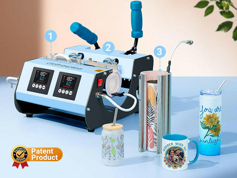 3-in-1 Two Station Mug Press Press Physical Craft Express 