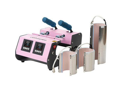 3-in-1 Two Station Mug Press Press Physical Craft Express Candy Pink 